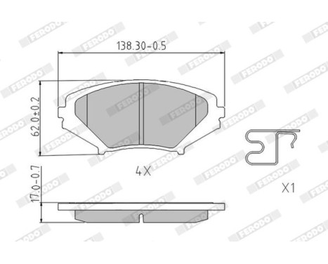 Brake Pad Set, disc brake PREMIER FDB1758 Ferodo, Image 2