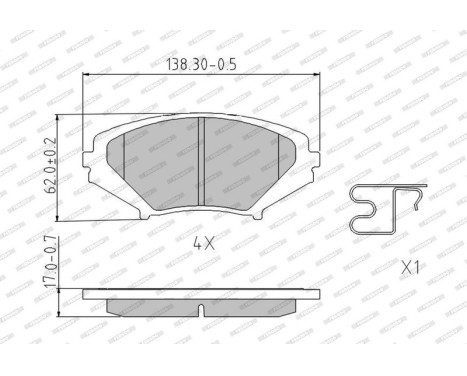 Brake Pad Set, disc brake PREMIER FDB1758 Ferodo, Image 3