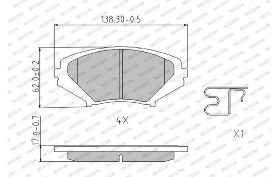 Brake Pad Set, disc brake PREMIER FDB1758 Ferodo, Image 3