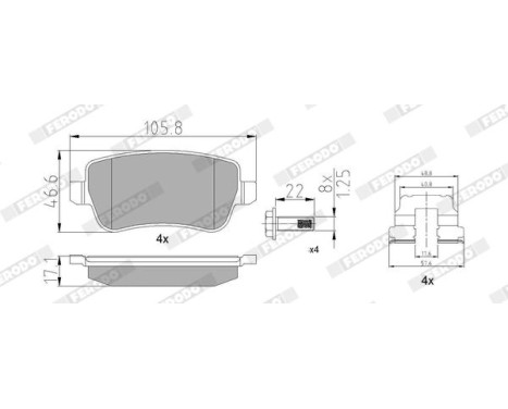 Brake Pad Set, disc brake PREMIER FDB1797 Ferodo, Image 3