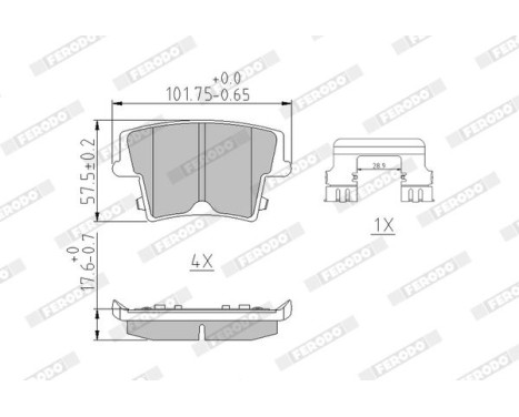 Brake Pad Set, disc brake PREMIER FDB1953 Ferodo, Image 3