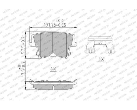 Brake Pad Set, disc brake PREMIER FDB1953 Ferodo, Image 4