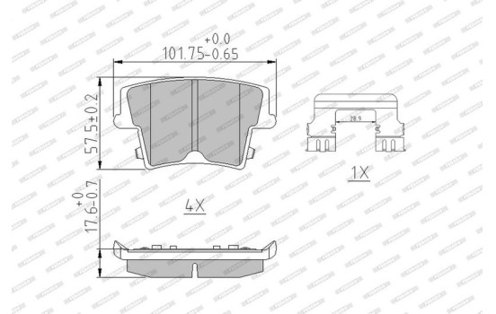 Brake Pad Set, disc brake PREMIER FDB1953 Ferodo, Image 4
