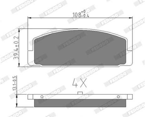 Brake Pad Set, disc brake PREMIER FDB372 Ferodo, Image 3