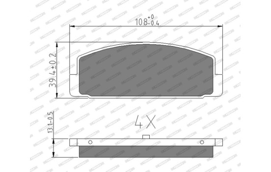 Brake Pad Set, disc brake PREMIER FDB372 Ferodo, Image 4