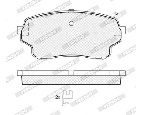 Brake Pad Set, disc brake PREMIER FDB4077 Ferodo, Image 5