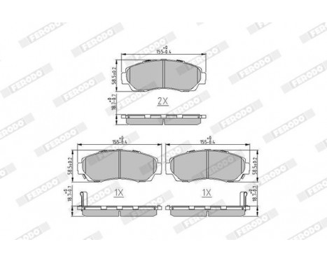 Brake Pad Set, disc brake PREMIER FDB4161 Ferodo, Image 4