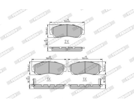 Brake Pad Set, disc brake PREMIER FDB4161 Ferodo, Image 4