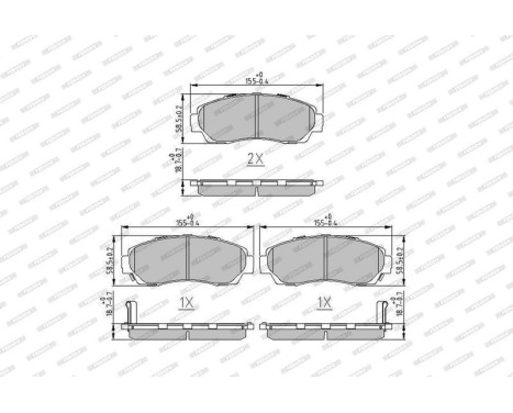 Brake Pad Set, disc brake PREMIER FDB4161 Ferodo, Image 5