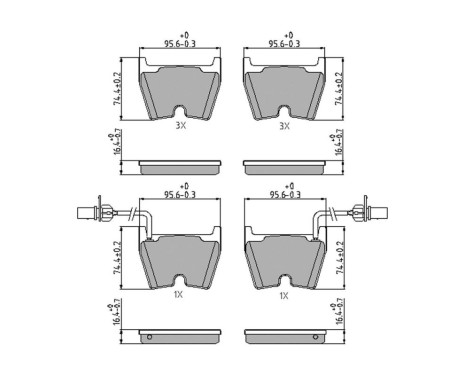 Brake Pad Set, disc brake PREMIER FDB4165 Ferodo, Image 6