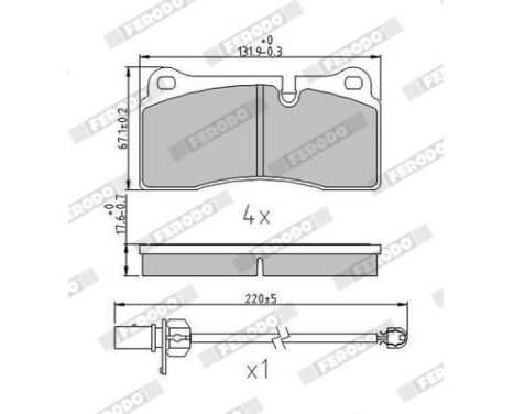 Brake Pad Set, disc brake PREMIER FDB4195 Ferodo, Image 3