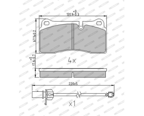 Brake Pad Set, disc brake PREMIER FDB4195 Ferodo, Image 4