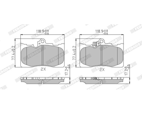 Brake Pad Set, disc brake PREMIER FDB4216 Ferodo, Image 2