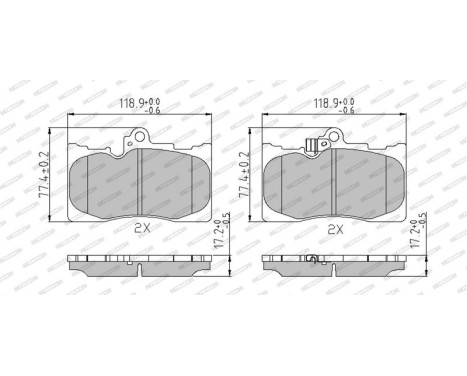Brake Pad Set, disc brake PREMIER FDB4216 Ferodo, Image 3