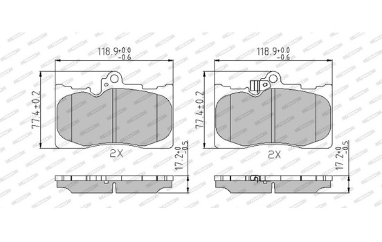 Brake Pad Set, disc brake PREMIER FDB4216 Ferodo, Image 3