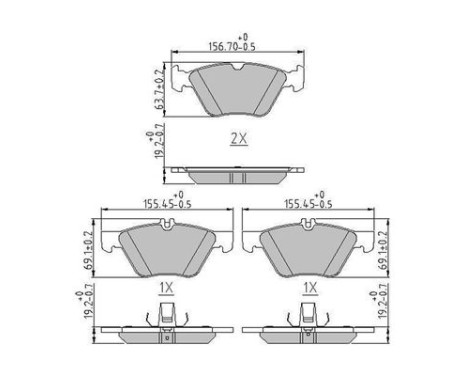 Brake Pad Set, disc brake PREMIER FDB4289 Ferodo, Image 3