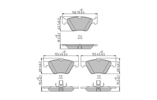 Brake Pad Set, disc brake PREMIER FDB4289 Ferodo, Image 4