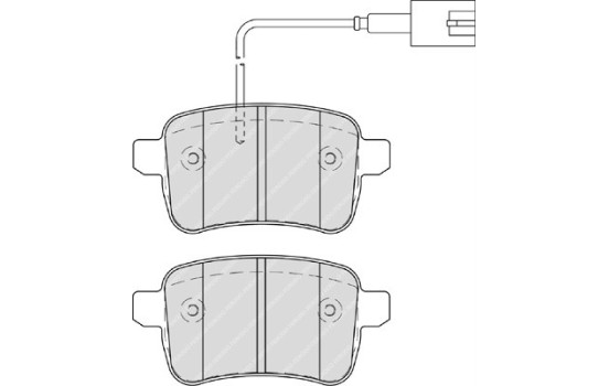 Brake Pad Set, disc brake PREMIER FDB4308 Ferodo, Image 2