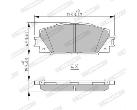 Brake Pad Set, disc brake PREMIER FDB4310 Ferodo, Image 2