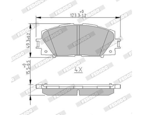 Brake Pad Set, disc brake PREMIER FDB4310 Ferodo, Image 2