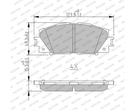 Brake Pad Set, disc brake PREMIER FDB4310 Ferodo, Image 3