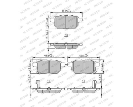 Brake Pad Set, disc brake PREMIER FDB4335 Ferodo, Image 4