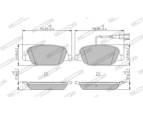 Brake Pad Set, disc brake PREMIER FDB4337 Ferodo, Image 3