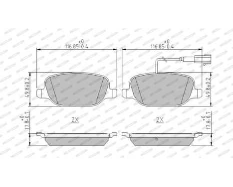 Brake Pad Set, disc brake PREMIER FDB4337 Ferodo, Image 3