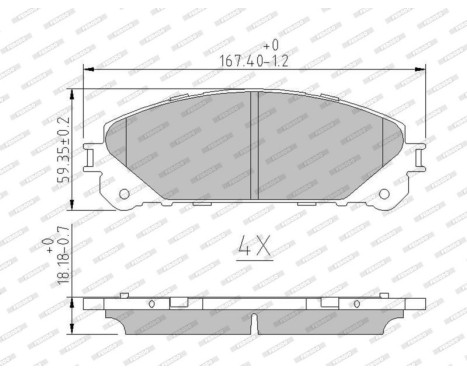 Brake Pad Set, disc brake PREMIER FDB4354 Ferodo, Image 3
