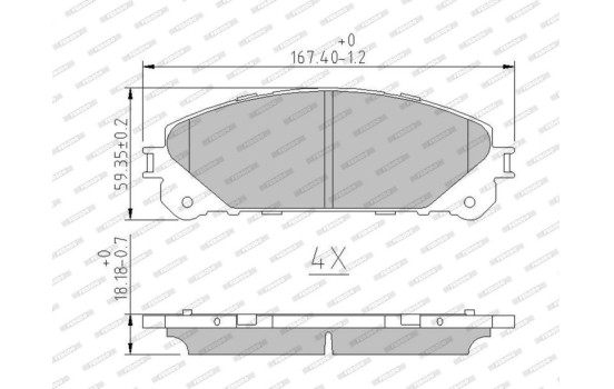 Brake Pad Set, disc brake PREMIER FDB4354 Ferodo, Image 3
