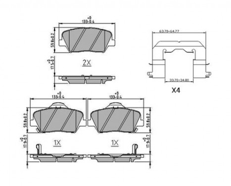 Brake Pad Set, disc brake PREMIER FDB4396 Ferodo, Image 2