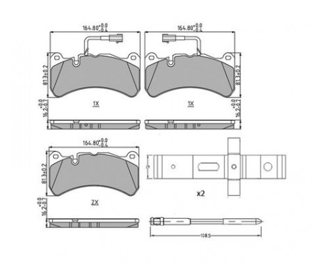 Brake Pad Set, disc brake PREMIER FDB4846 Ferodo, Image 2