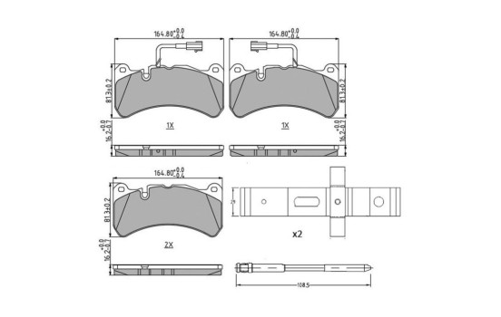 Brake Pad Set, disc brake PREMIER FDB4846 Ferodo, Image 3