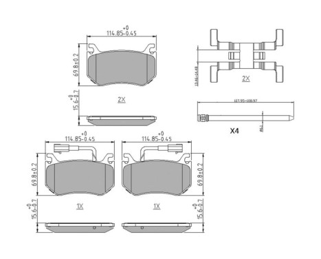 Brake Pad Set, disc brake PREMIER FDB4847 Ferodo
