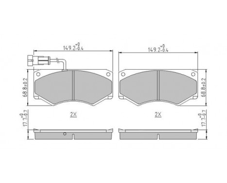 Brake Pad Set, disc brake PREMIER FVR1351 Ferodo