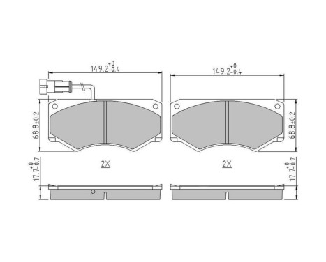 Brake Pad Set, disc brake PREMIER FVR1351 Ferodo, Image 2