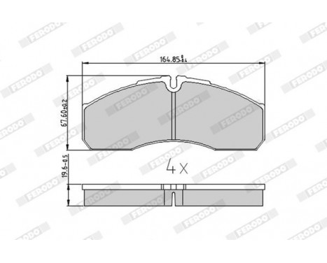 Brake Pad Set, disc brake PREMIER FVR1390 Ferodo, Image 2