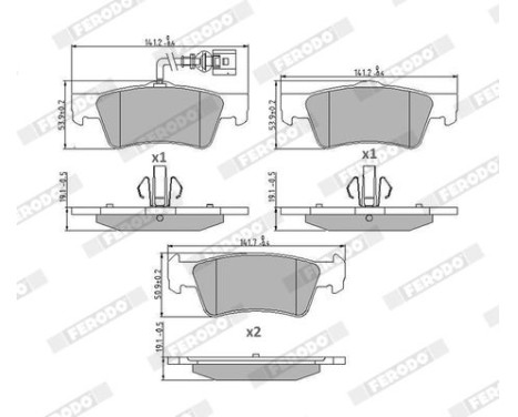 Brake Pad Set, disc brake PREMIER FVR1647 Ferodo, Image 4