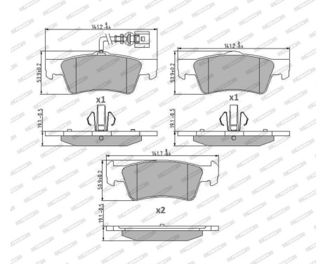 Brake Pad Set, disc brake PREMIER FVR1647 Ferodo, Image 4