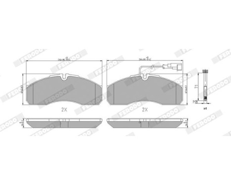 Brake Pad Set, disc brake PREMIER FVR4248 Ferodo, Image 2