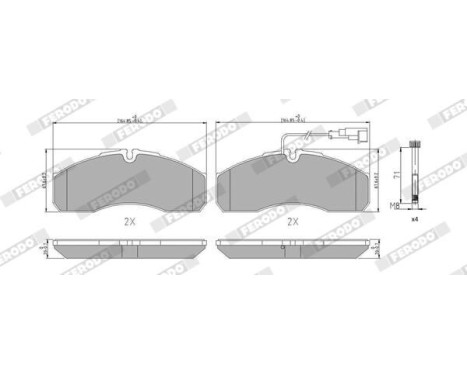 Brake Pad Set, disc brake PREMIER FVR4248 Ferodo, Image 2