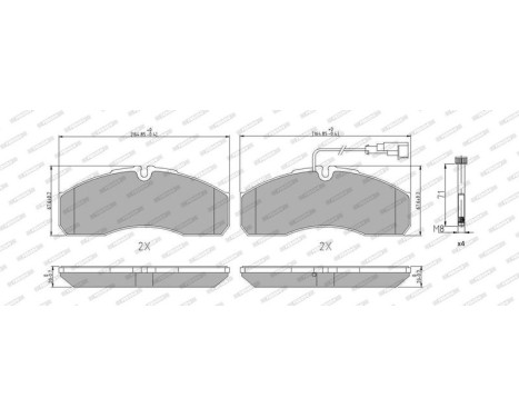 Brake Pad Set, disc brake PREMIER FVR4248 Ferodo, Image 3