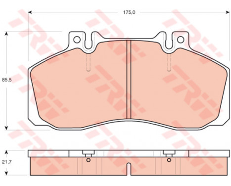 Brake Pad Set, disc brake PROEQUIP GDB1695 TRW