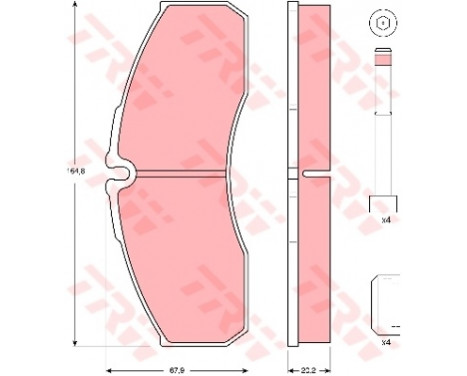 Brake Pad Set, disc brake PROEQUIP GDB3385 TRW