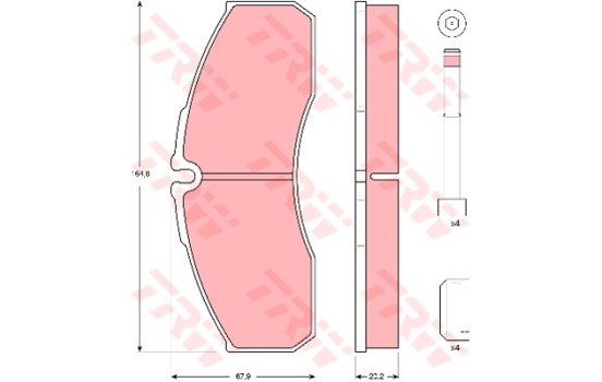 Brake Pad Set, disc brake PROEQUIP GDB3385 TRW