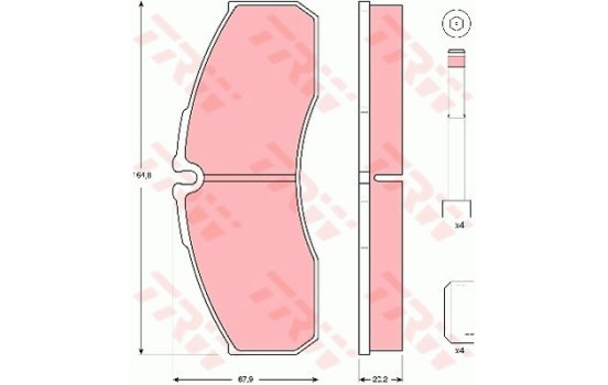Brake Pad Set, disc brake PROEQUIP GDB3385 TRW, Image 3