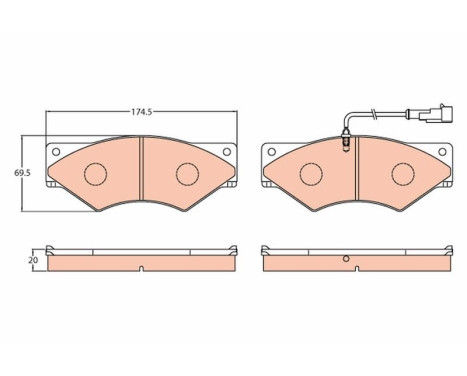 Brake Pad Set, disc brake PROEQUIP GDB5063 TRW, Image 5