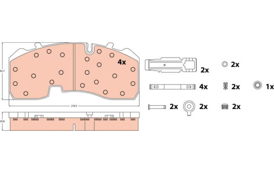 Brake Pad Set, disc brake PROEQUIP GDB5092 TRW, Image 2