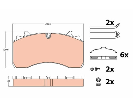 Brake Pad Set, disc brake PROEQUIP GDB5094 TRW