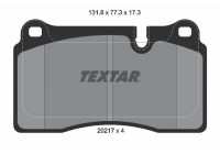 Brake Pad Set, disc brake Q+ 2021701 Textar